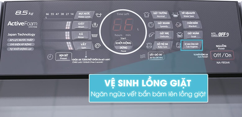 Máy Giặt 8.5kg Panasonic (NA-F85A4GRV)