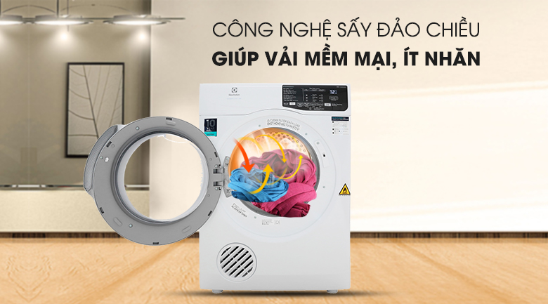 Máy Sấy 8kg Electrolux (EDV805JQWA) Lồng Ngang