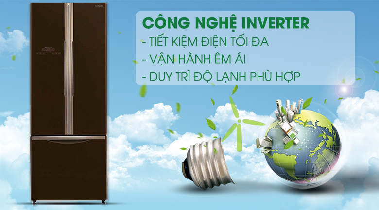 Tủ lạnh Hitachi Inverter 405 Lít (R-FWB475PGV2 GBW)